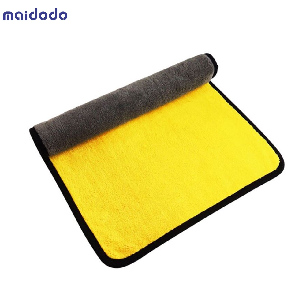 2x 30 * 30/40/60cm double-sided fiber thickened car towel special towel
