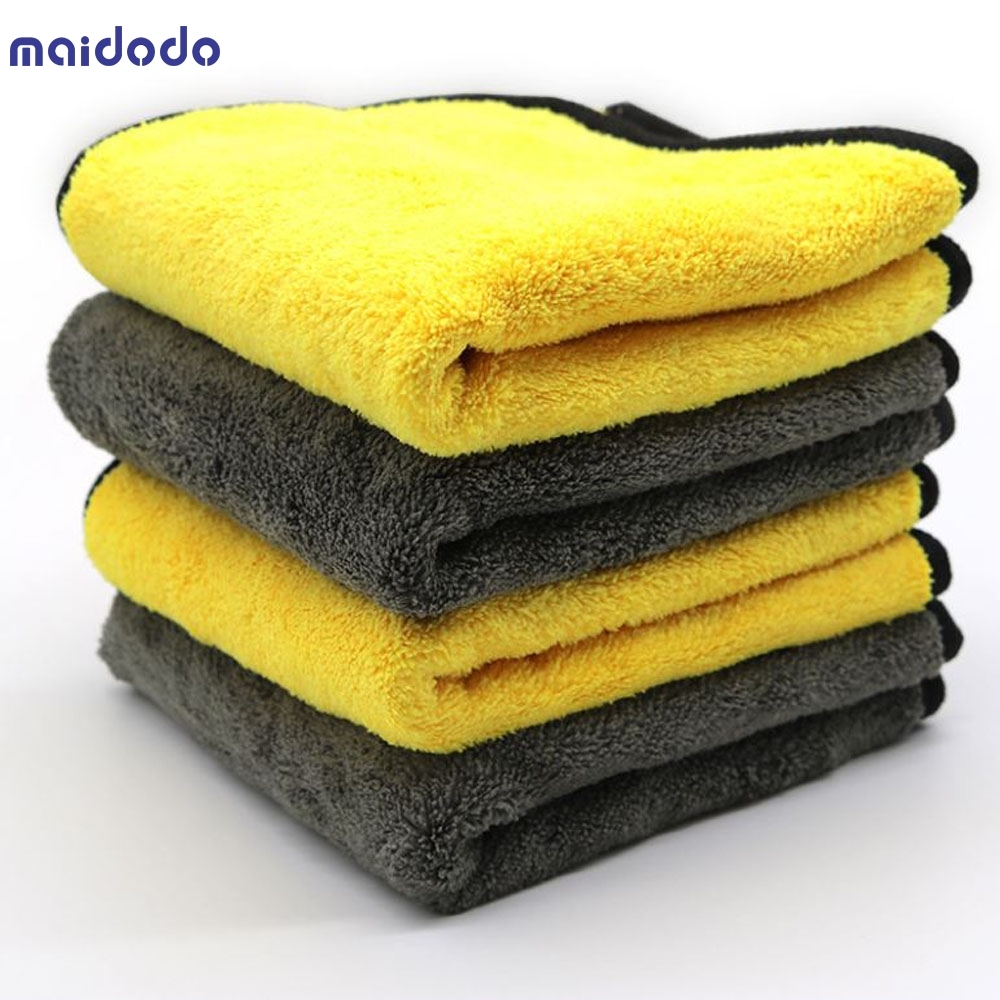 2x 30 * 30/40/60cm double-sided fiber thickened car towel special towel
