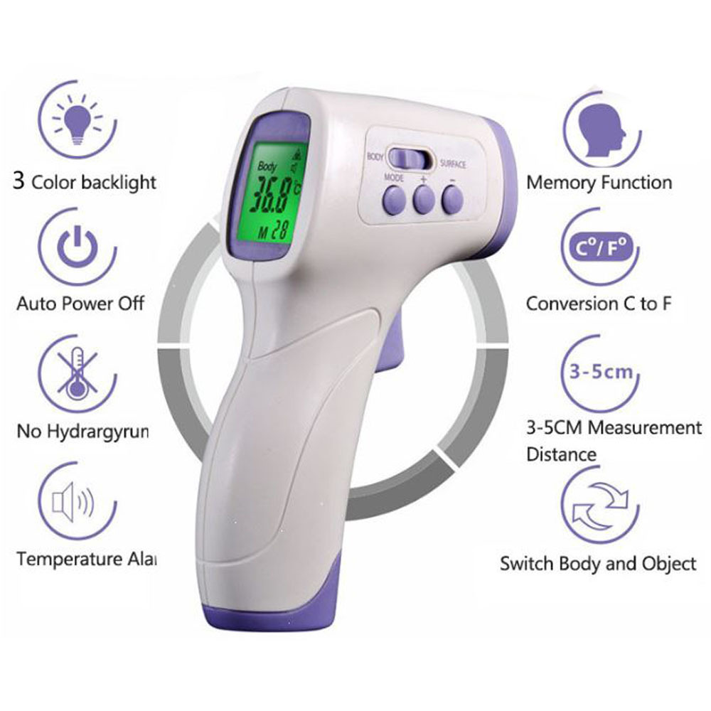 Medical Non-Contact Infrared LCD Digital Thermometer Gun
