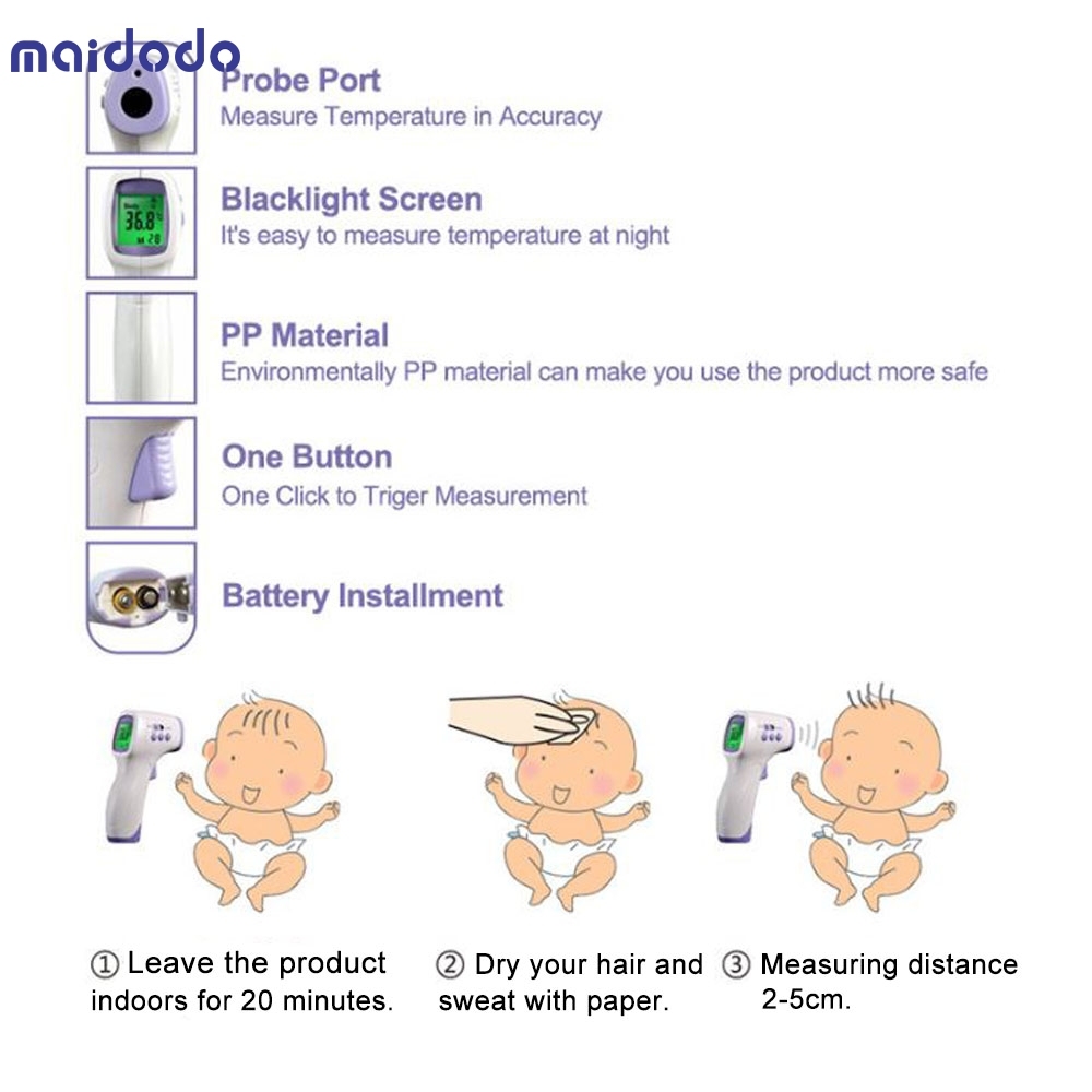 Medical Non-Contact Infrared LCD Digital Thermometer Gun