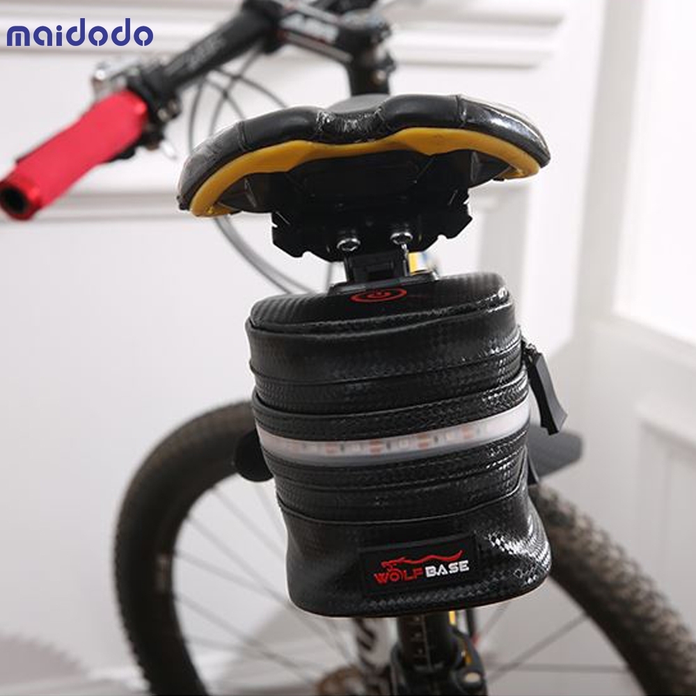 USB Rechargeable Bicycle Tail Bag Riding Equipment Illuminated Warning Bag