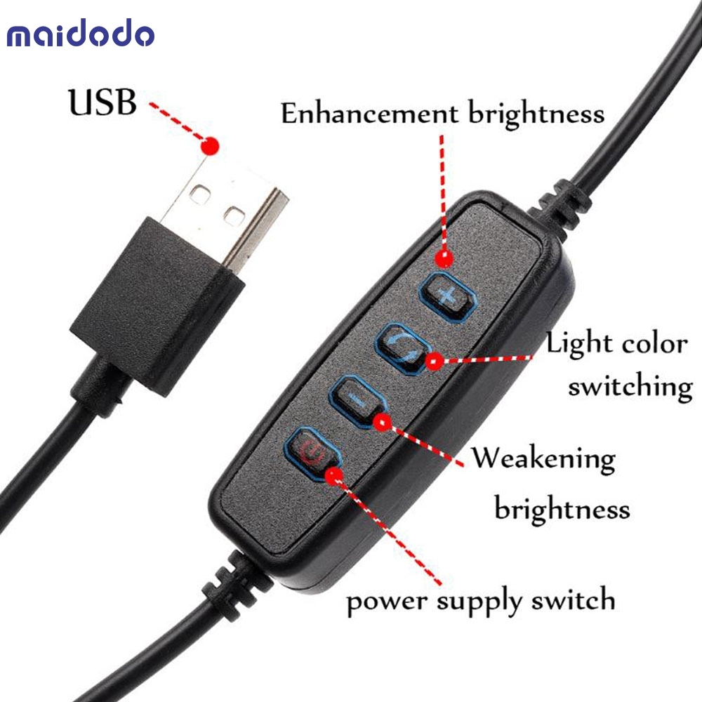 Photography Studio LED Fill Light With Cell Phone Holder and Rack