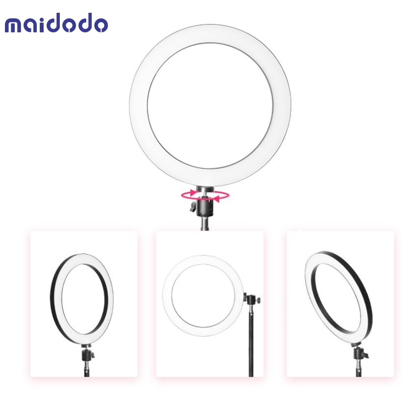 Photography Studio LED Fill Light With Cell Phone Holder and Rack