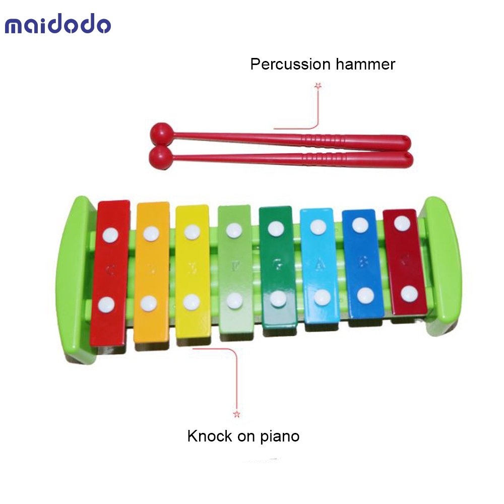 Music Piano Xylophone Baby Children's Toys Preschool Early Education Knocking Piano Portable Gift for Baby Kids Girls Boys