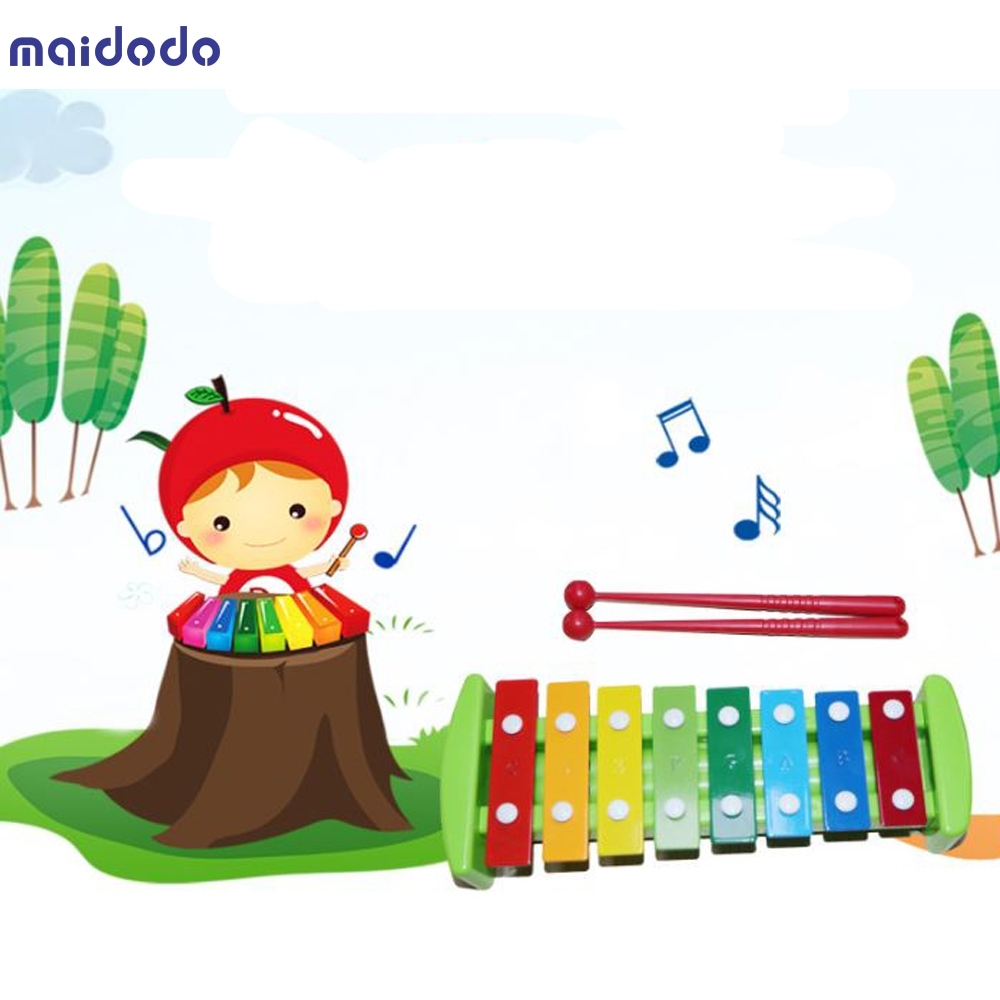Music Piano Xylophone Baby Children's Toys Preschool Early Education Knocking Piano Portable Gift for Baby Kids Girls Boys