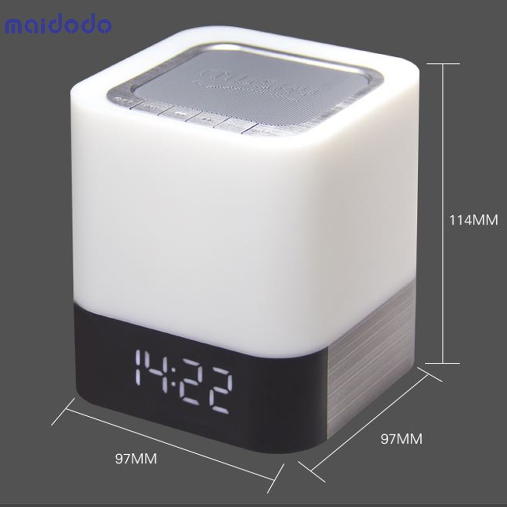 Smart Speaker Blue tooth Speaker with Night Light Touch Control Bedside Lamp with Music Player Active Speaker
