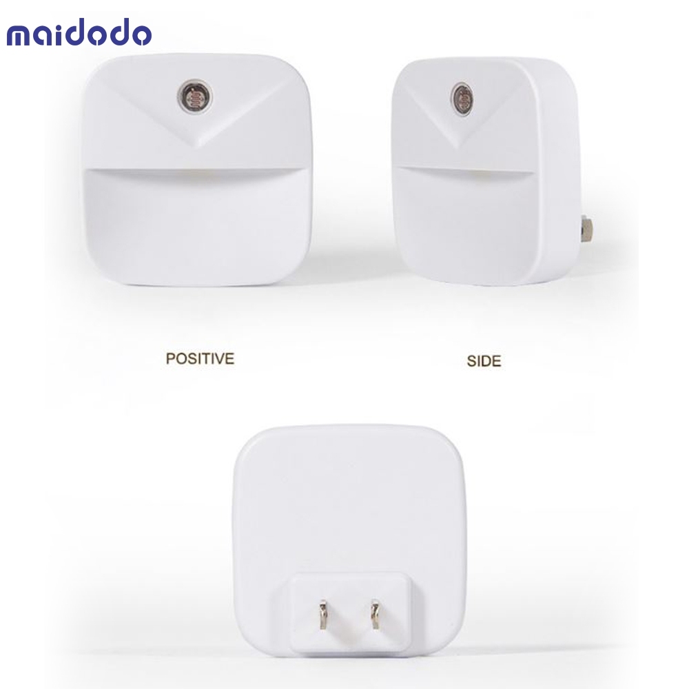 EU US Plug Light Sensor Control Night Light Mini Novelty Square Bedroom lamp For Baby Gift