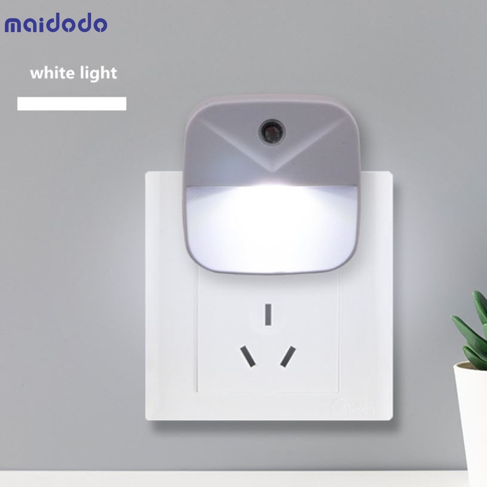 EU US Plug Light Sensor Control Night Light Mini Novelty Square Bedroom lamp For Baby Gift