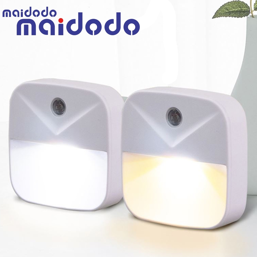 EU US Plug Light Sensor Control Night Light Mini Novelty Square Bedroom lamp For Baby Gift