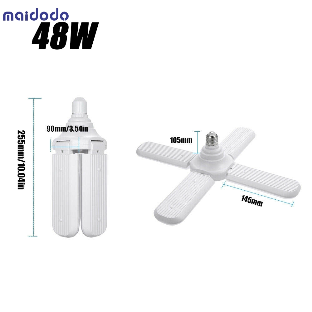 24W 36W 48W 60W LED Folding Fan Blade Corn Bulb Lamp Energy Saving Light Garage Security Light