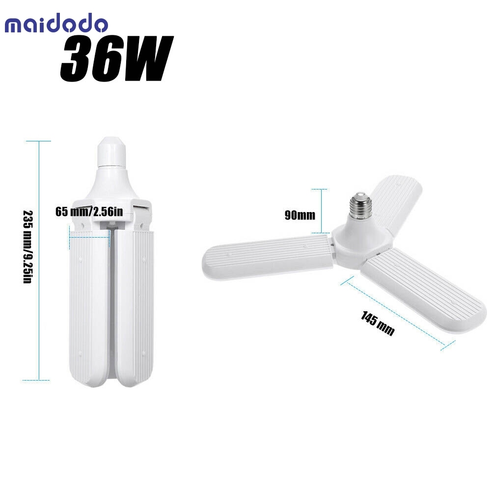 24W 36W 48W 60W LED Folding Fan Blade Corn Bulb Lamp Energy Saving Light Garage Security Light