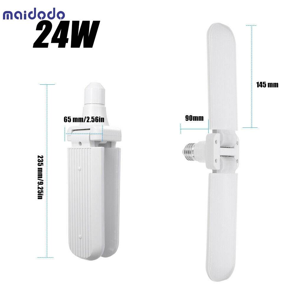 24W 36W 48W 60W LED Folding Fan Blade Corn Bulb Lamp Energy Saving Light Garage Security Light