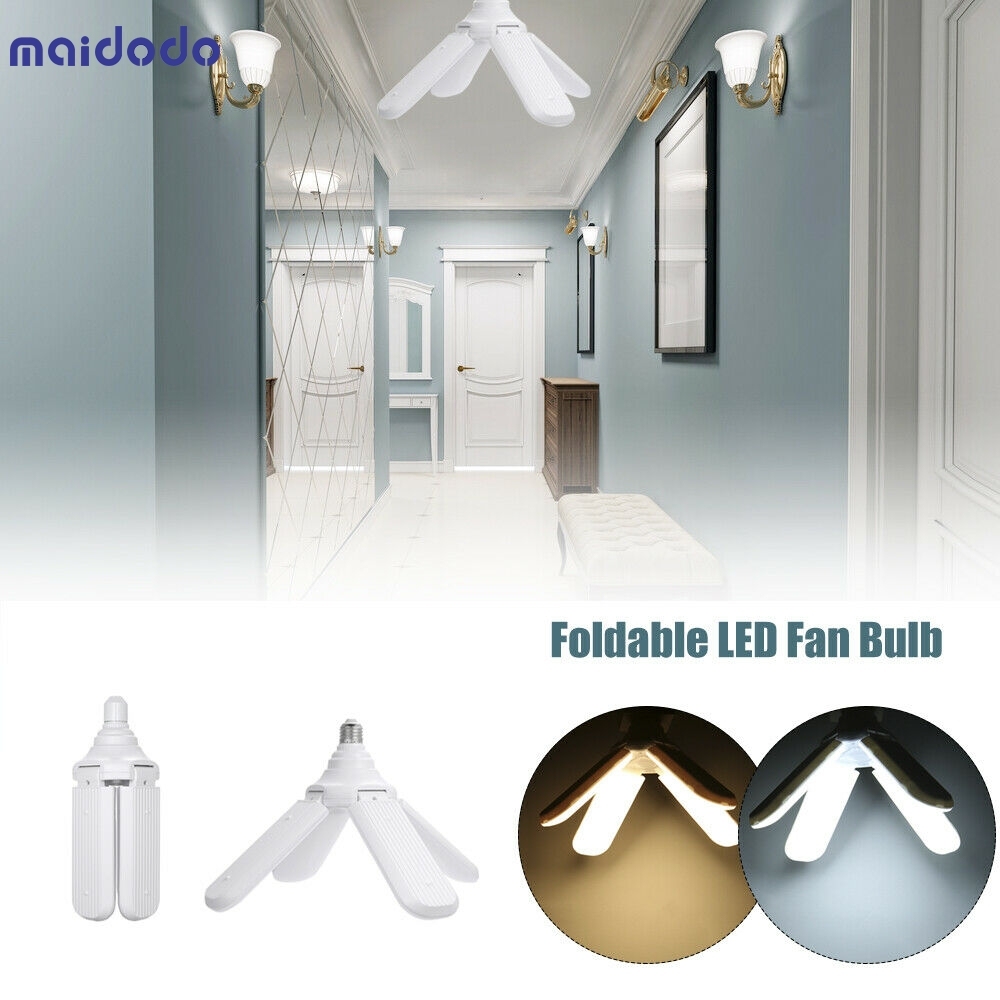 24W 36W 48W 60W LED Folding Fan Blade Corn Bulb Lamp Energy Saving Light Garage Security Light