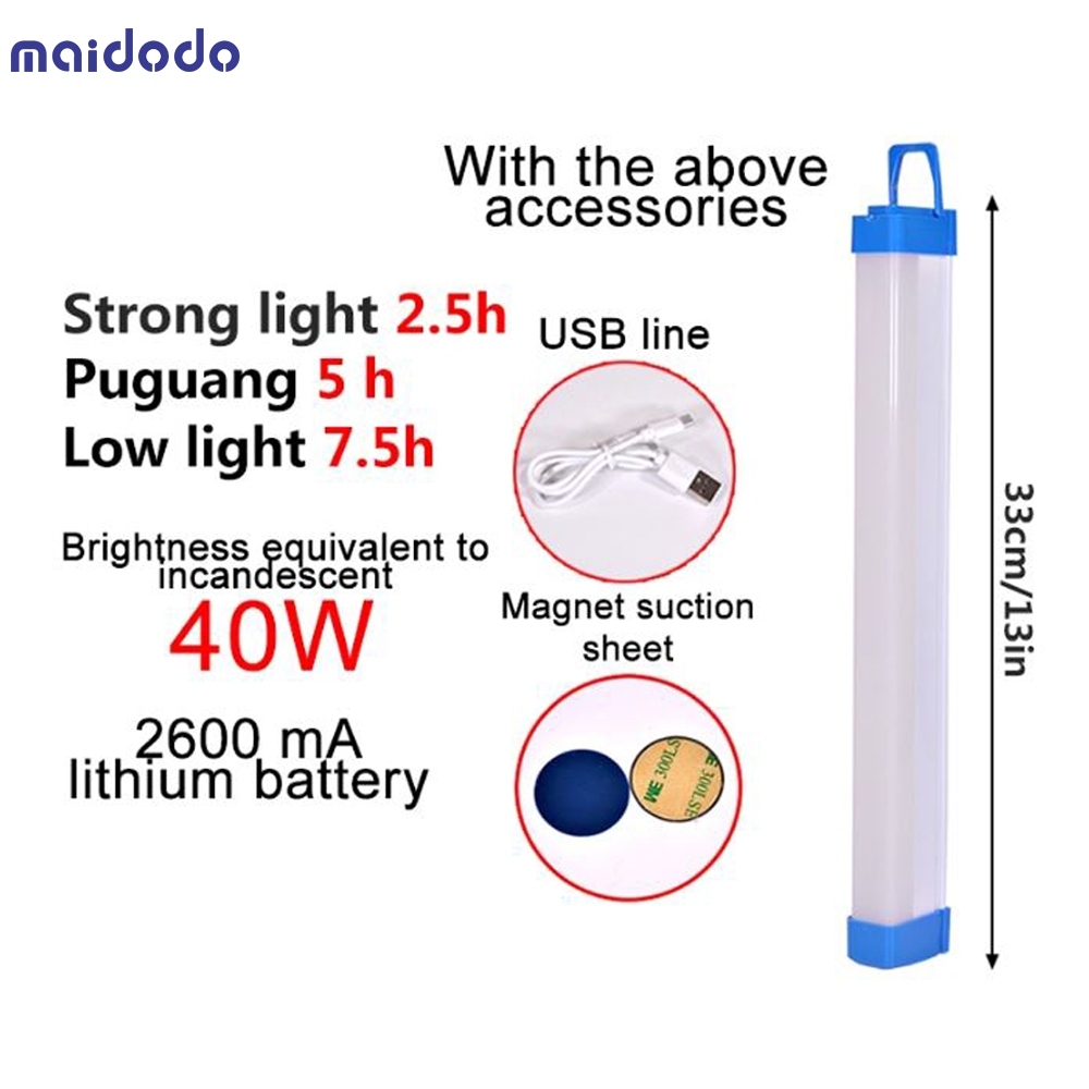 Led USB 5V portable emergency three gear switch dimming camping light