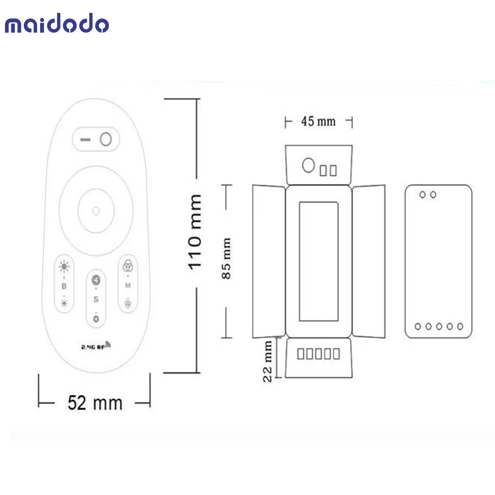 2.4G RF RGBW Touch Controller