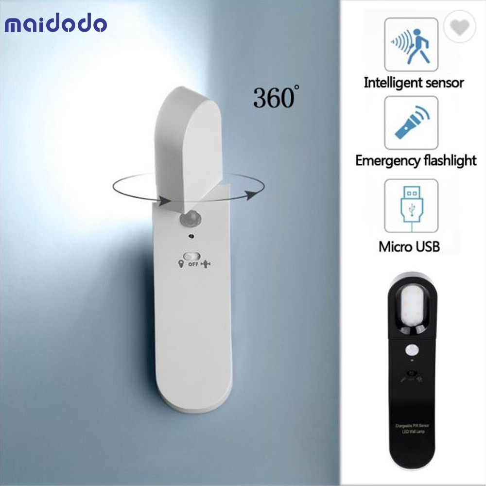 Smart home USB human body sensing nightlight light-controlled desk lamp LED bedside lamp