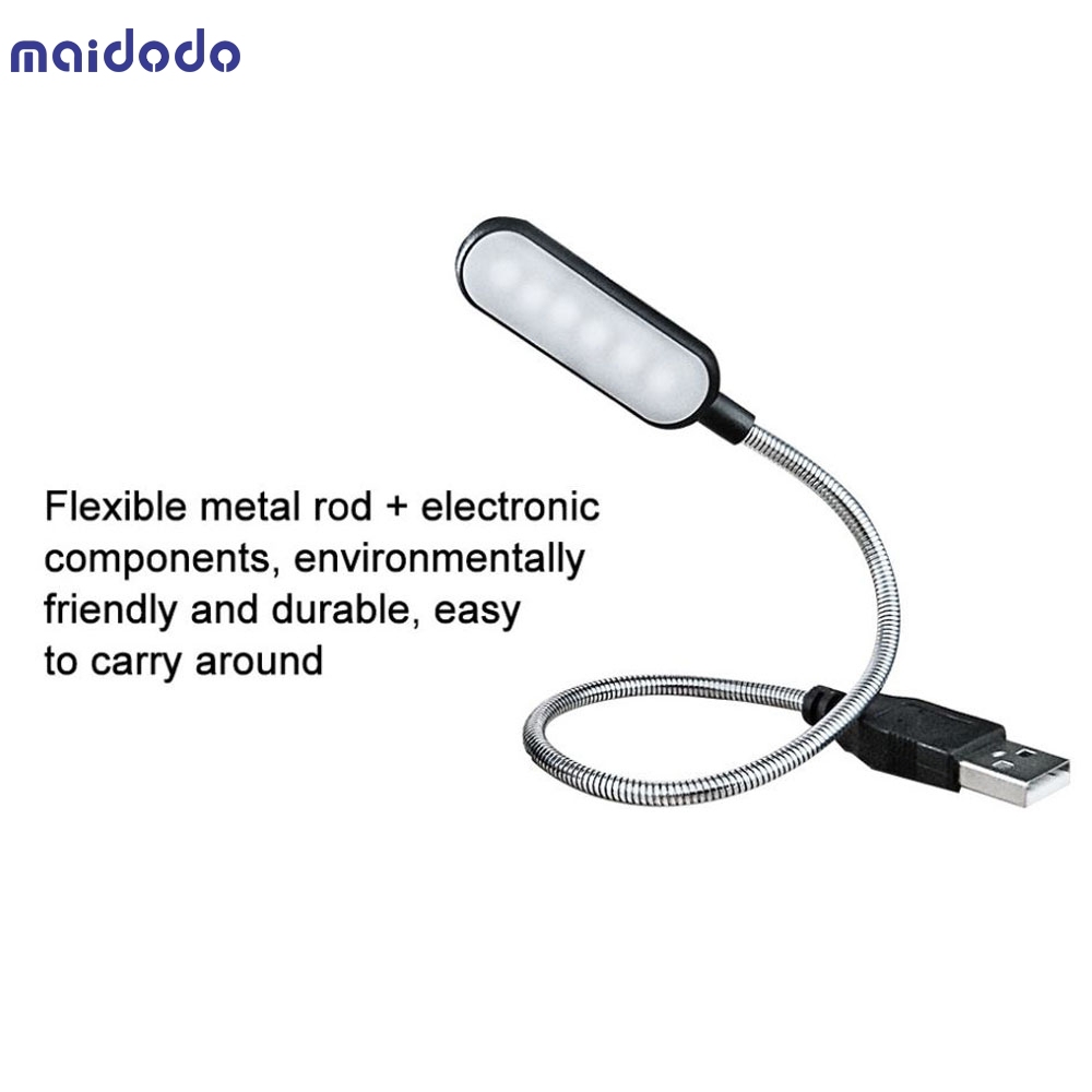 Flexible Bright Night Light Mini LED USB Book Light Reading Lamp Powered By Notebook Computer