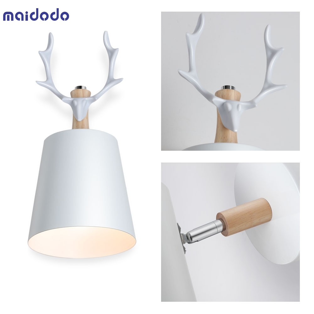 Nordic fawn wall lamp simple living room video wall aisle corridor bedroom bedside lighting