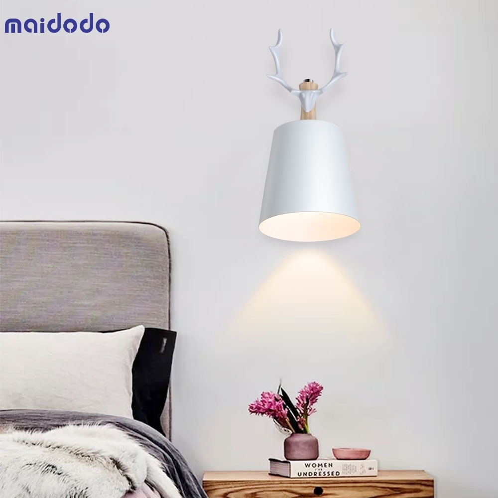 Nordic fawn wall lamp simple living room video wall aisle corridor bedroom bedside lighting