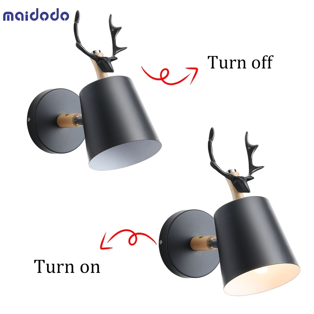 Nordic fawn wall lamp simple living room video wall aisle corridor bedroom bedside lighting