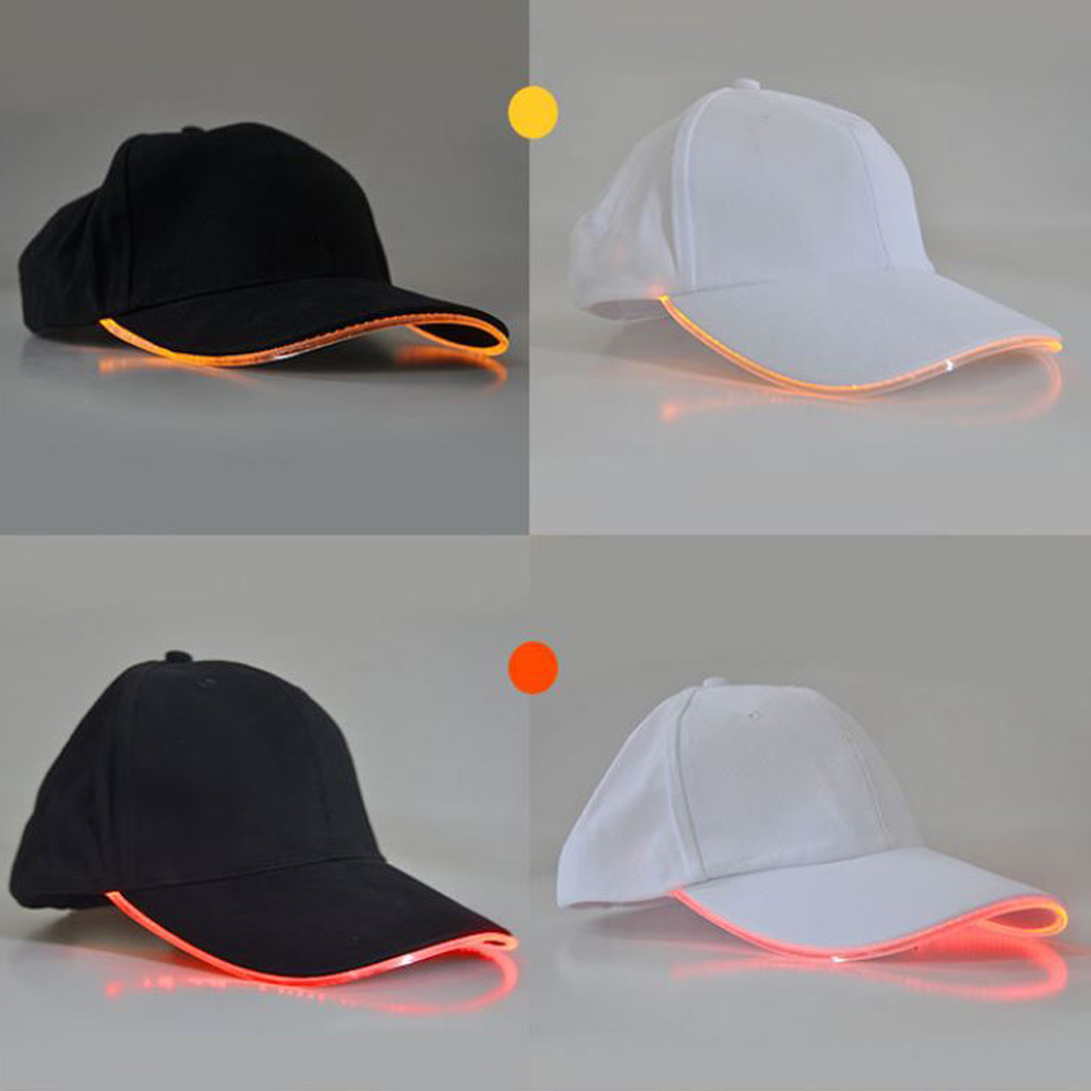 Cool LED Light Up Baseball Caps Glowing Adjustable Hats Perfect for Party Hip-hop Running and More