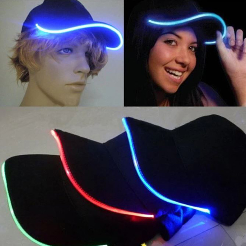 Cool LED Light Up Baseball Caps Glowing Adjustable Hats Perfect for Party Hip-hop Running and More