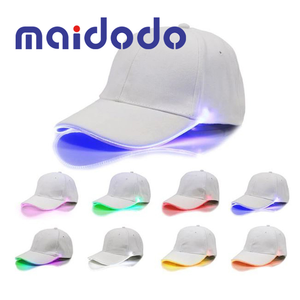 Cool LED Light Up Baseball Caps Glowing Adjustable Hats Perfect for Party Hip-hop Running and More