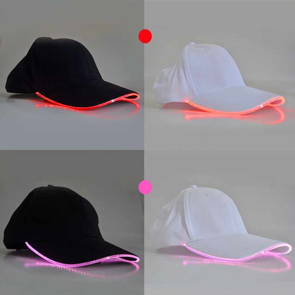 Cool LED Light Up Baseball Caps Glowing Adjustable Hats Perfect for Party Hip-hop Running and More