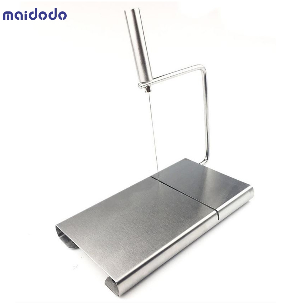 Kitchen superior one piece stainless Steel Cheese & Butter Slicer Cutting Board slicer Cheese cutter