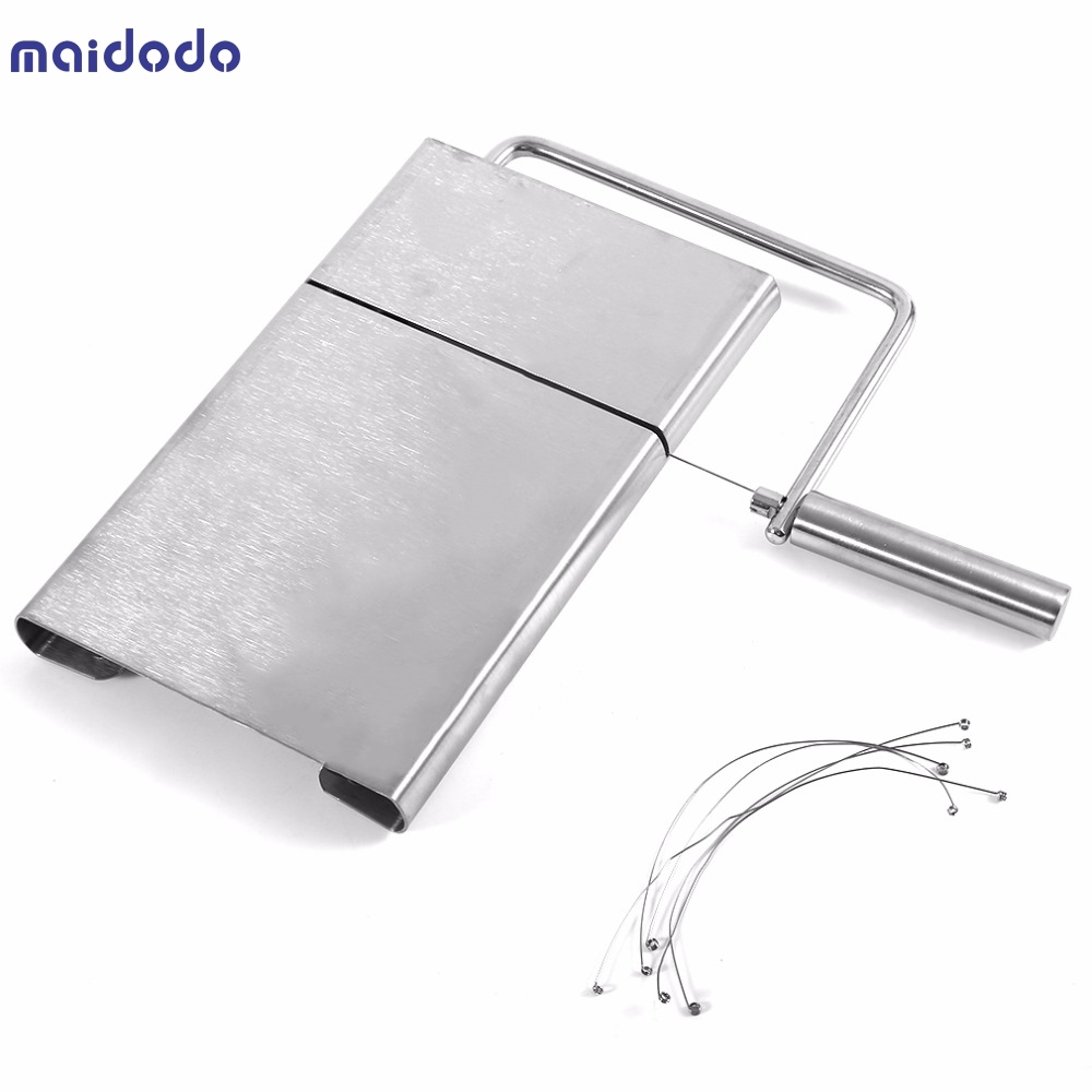 Kitchen superior one piece stainless Steel Cheese & Butter Slicer Cutting Board slicer Cheese cutter