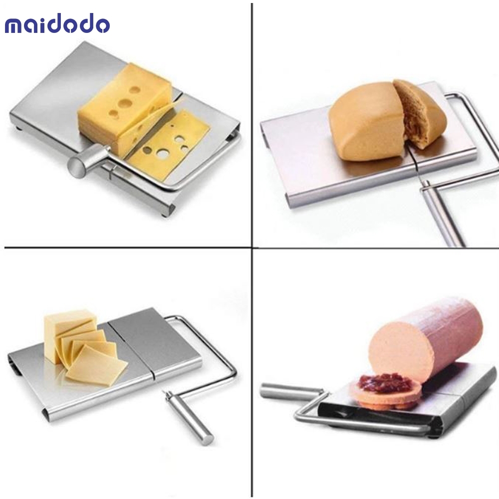 Kitchen superior one piece stainless Steel Cheese & Butter Slicer Cutting Board slicer Cheese cutter