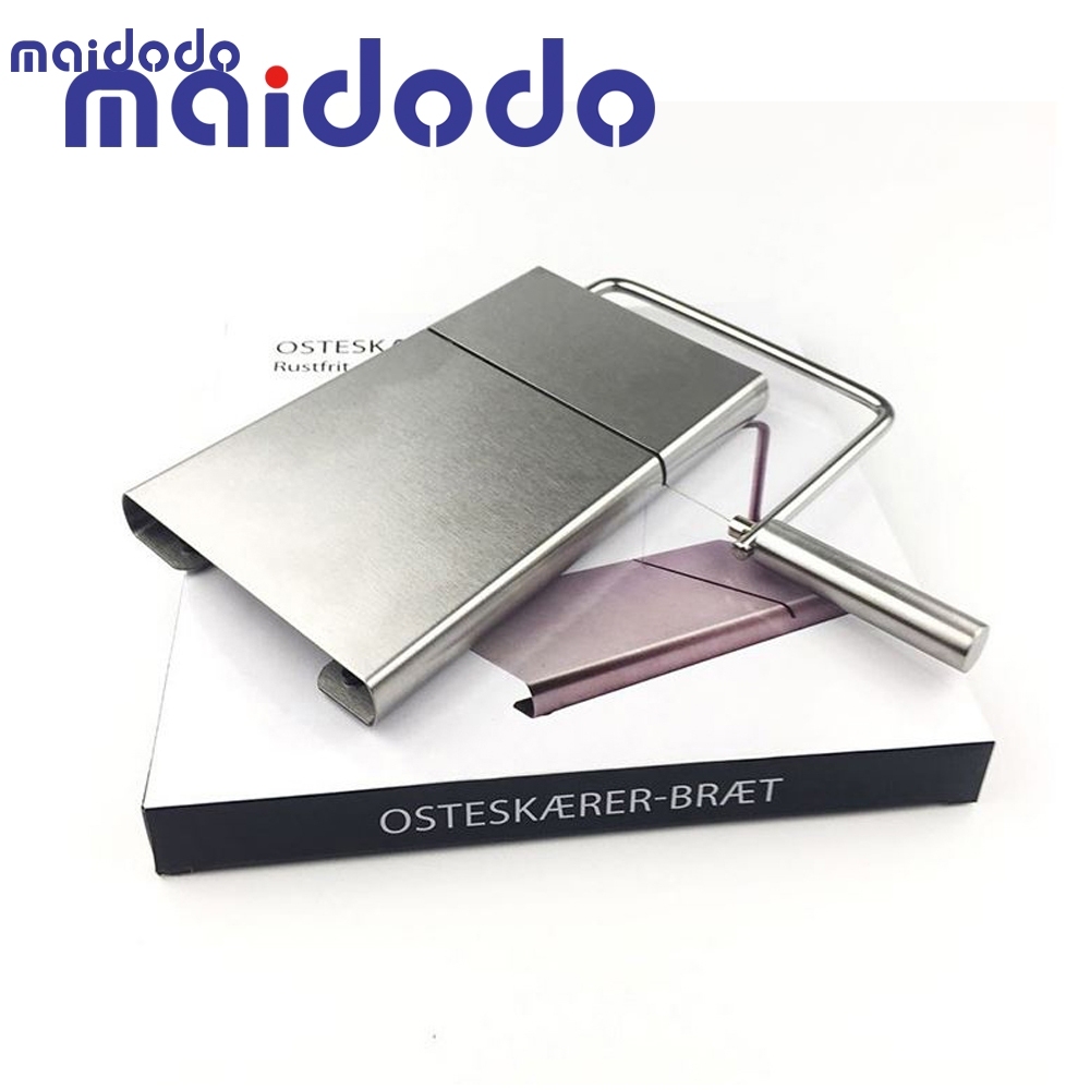 Kitchen superior one piece stainless Steel Cheese & Butter Slicer Cutting Board slicer Cheese cutter