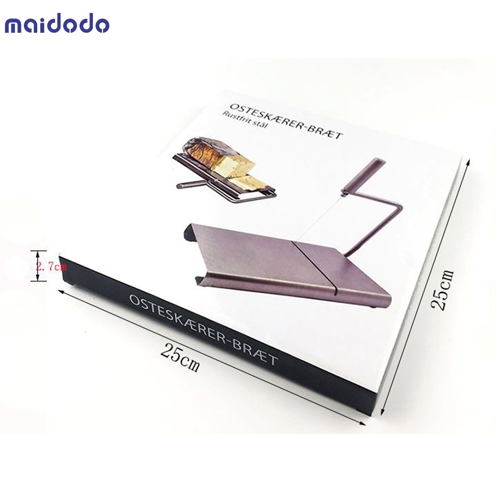 Kitchen superior one piece stainless Steel Cheese & Butter Slicer Cutting Board slicer Cheese cutter