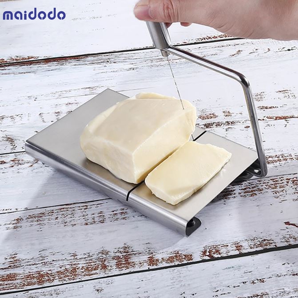 Kitchen superior one piece stainless Steel Cheese & Butter Slicer Cutting Board slicer Cheese cutter