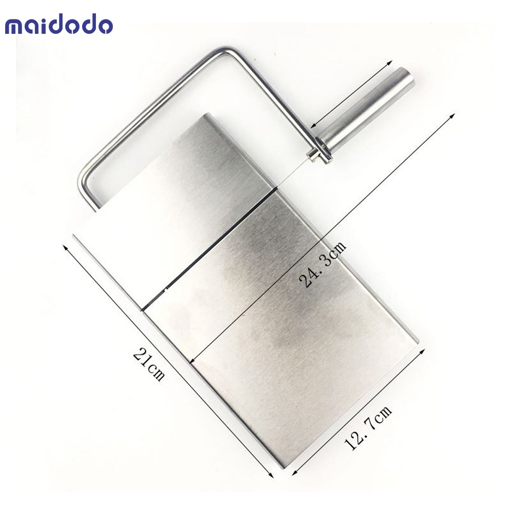 Kitchen superior one piece stainless Steel Cheese & Butter Slicer Cutting Board slicer Cheese cutter