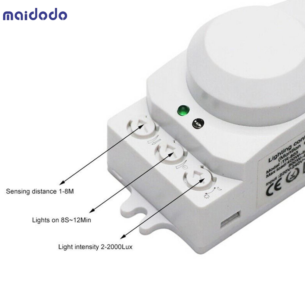 AC 220V-240V 5.8GHz 360° Microwave Movement Motion Detector Sensor Switch For Light Hottest Micro Wave Module