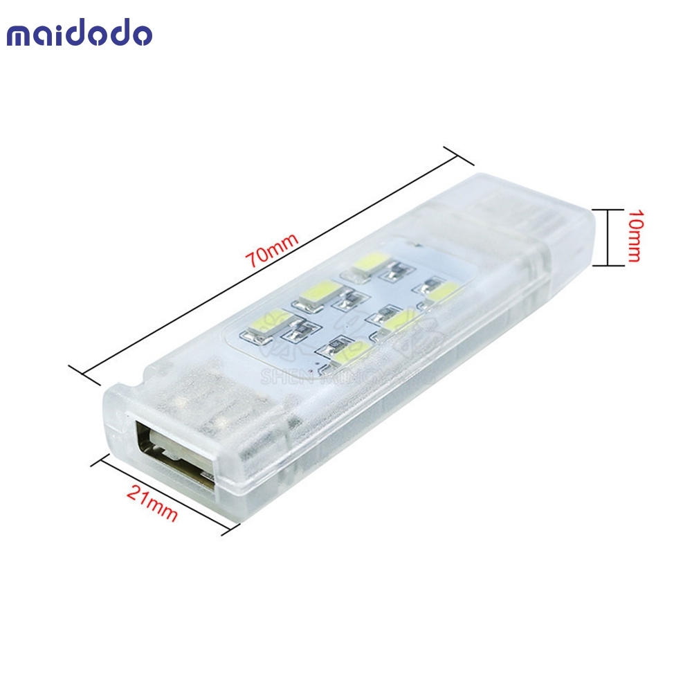 Mini USB Night Light 12 LEDs Double Side Charging Reading Light Camping Lamp
