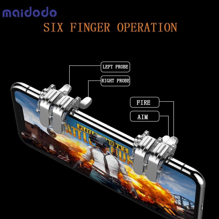 Rules of Survival Mobile Gaming Trigger W6 Gaming Controller Fire Button Aims Button