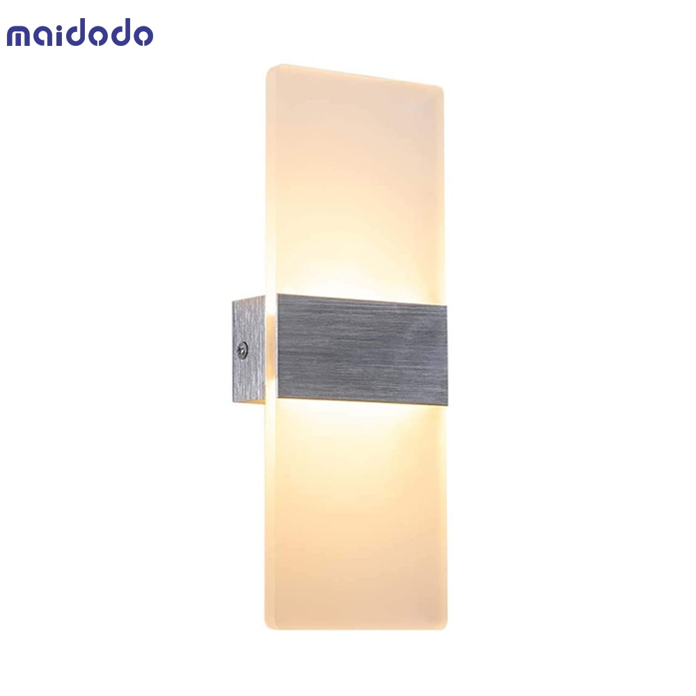 12W LED Wall Light, Maidodo Frosted Acrylic Lamps Wall, Decor Wall Lamp,Warm White 3500K Wall Wash Light  [Energy Class A+]