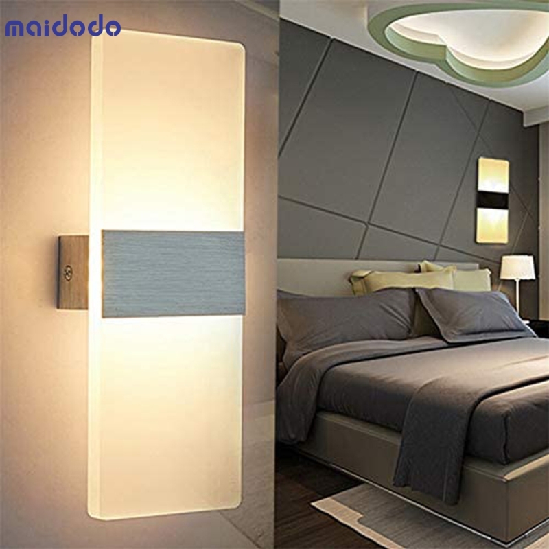 12W LED Wall Light, Maidodo Frosted Acrylic Lamps Wall, Decor Wall Lamp,Warm White 3500K Wall Wash Light  [Energy Class A+]