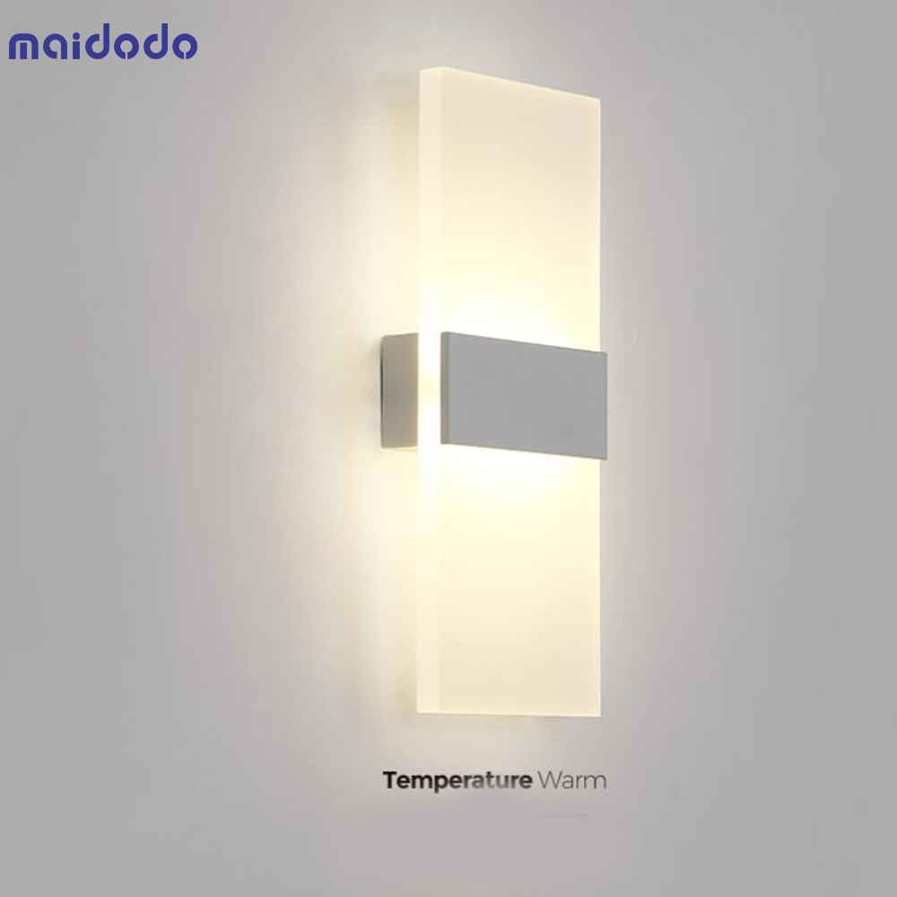 12W LED Wall Light, Maidodo Frosted Acrylic Lamps Wall, Decor Wall Lamp,Warm White 3500K Wall Wash Light  [Energy Class A+]