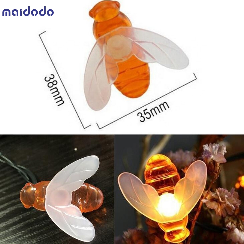 LED Garden Decoration Waterproof Honey Bee String Light for Patio Lawn
