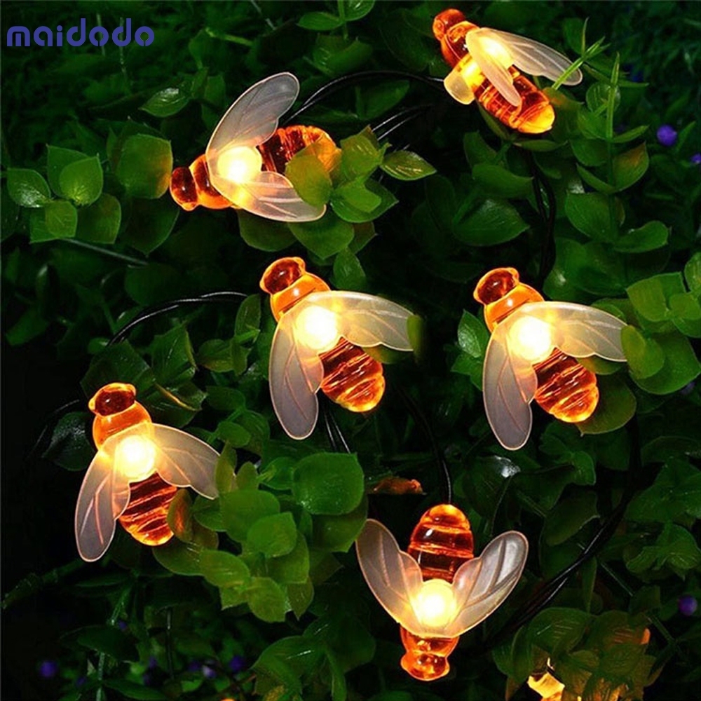 LED Garden Decoration Waterproof Honey Bee String Light for Patio Lawn