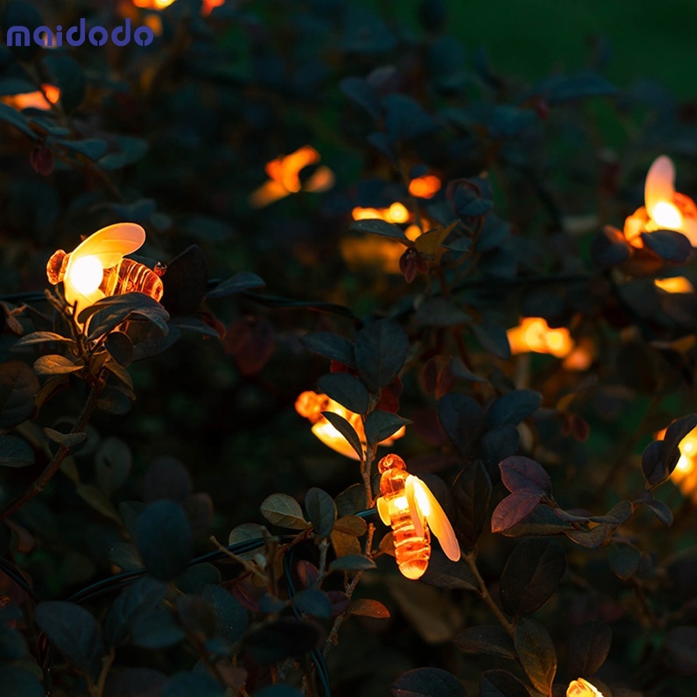 LED Garden Decoration Waterproof Honey Bee String Light for Patio Lawn
