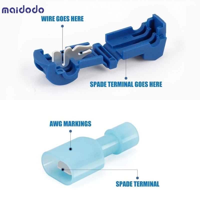 Wire Terminal Crimp Connectors, T-Tap Wire Connectors, Insulated Disconnect Spade Terminals