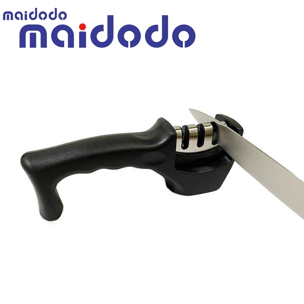 Black 3-stage high quality PP knife sharpener