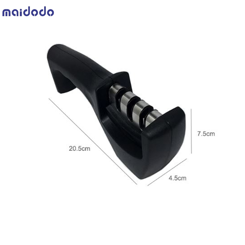 Black 3-stage high quality PP knife sharpener