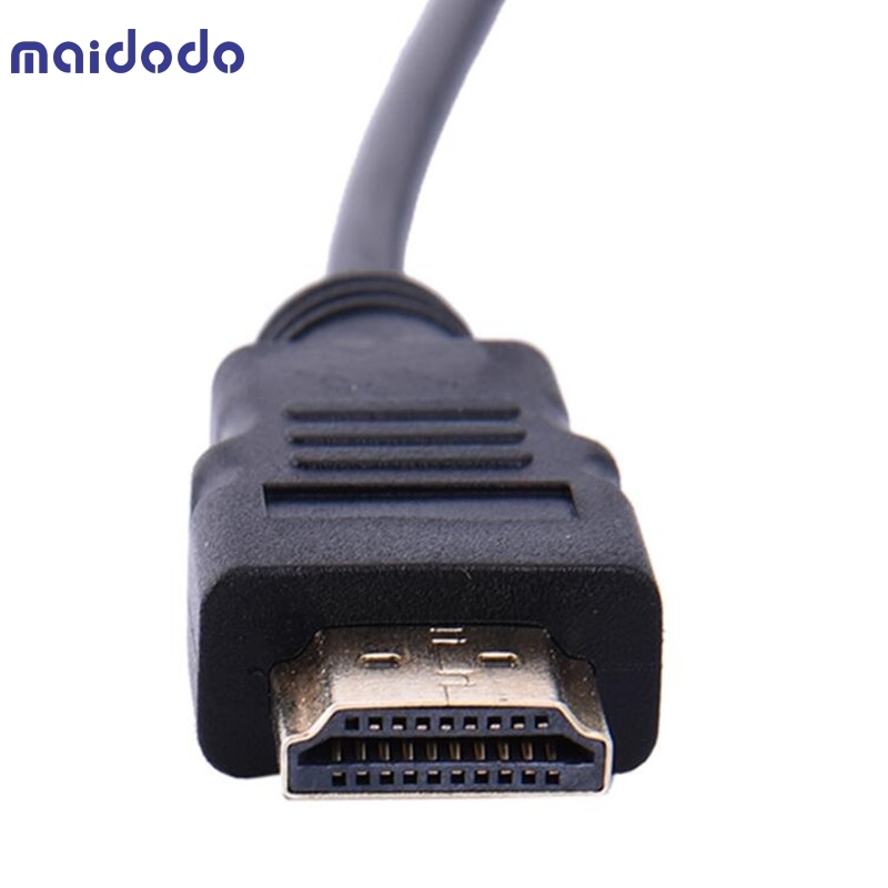 Gold-plated 1080P HDMI Male to VGA Male Active Video Converter Cord HDMI to VGA Adapter Cable