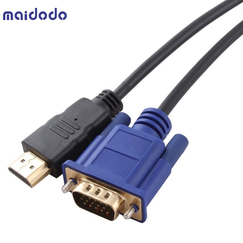 Gold-plated 1080P HDMI Male to VGA Male Active Video Converter Cord HDMI to VGA Adapter Cable