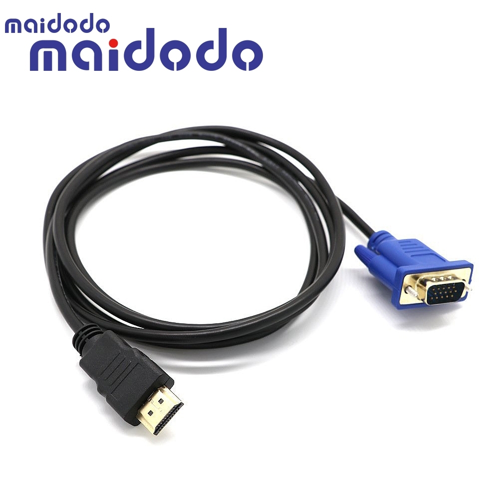 Gold-plated 1080P HDMI Male to VGA Male Active Video Converter Cord HDMI to VGA Adapter Cable